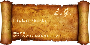 Liptai Gunda névjegykártya